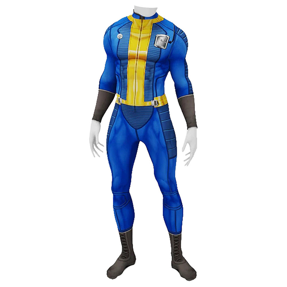 Game Fallout 4 Vault 76 Dweller Shelter Blue Jumpsuit Cosplay