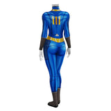 Game Fallout 4 Shelter Women Blue Jumpsuit Cosplay Costume Outfits Halloween Carnival Suit