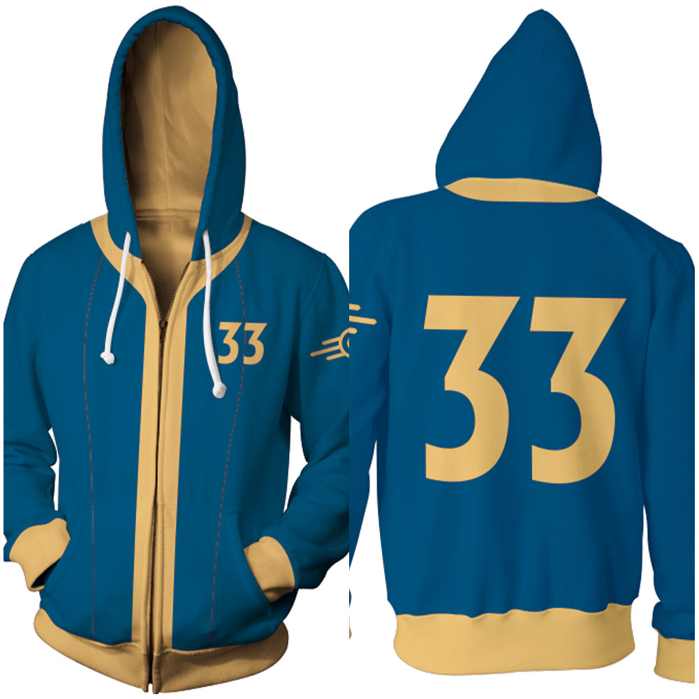 Game Fallout 4 Vault 33 Shelter Zip Up 3D Print Jacket Sweatshirt ...