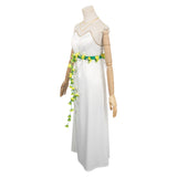 Game Final Fantasy Aerith Gainsborough Women White Dress Cosplay Costume Outfits Halloween Carnival Suit