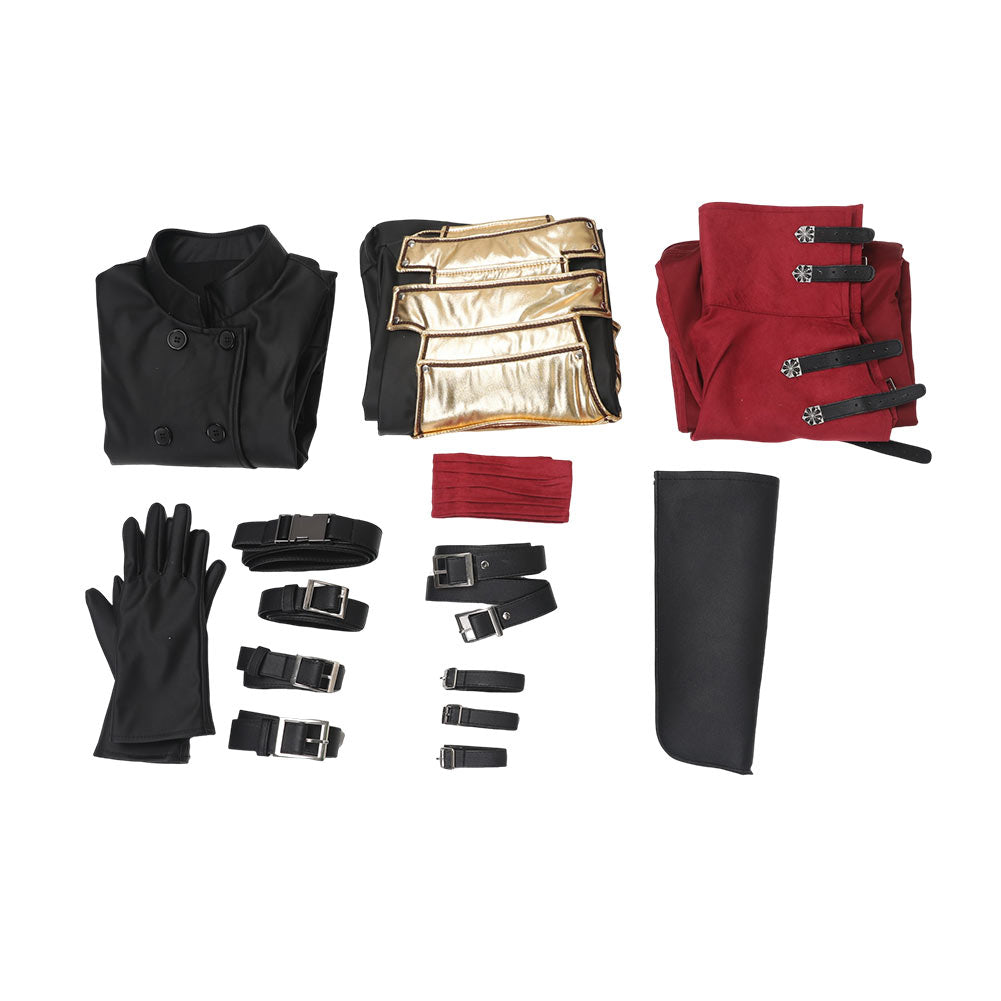 Game Final Fantasy VII Vincent Valentine Black Suit Cosplay Costume Outfits Halloween Carnival Suit