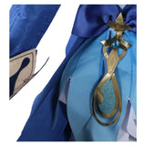 Game Genshin Impact Focalors Women Blue Suit Cosplay Costume Outfits Halloween Carnival Suit