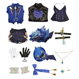 Game Genshin Impact Furina de Fontain Women Blue Suit Cosplay Costume Outfits Halloween Carnival Suit