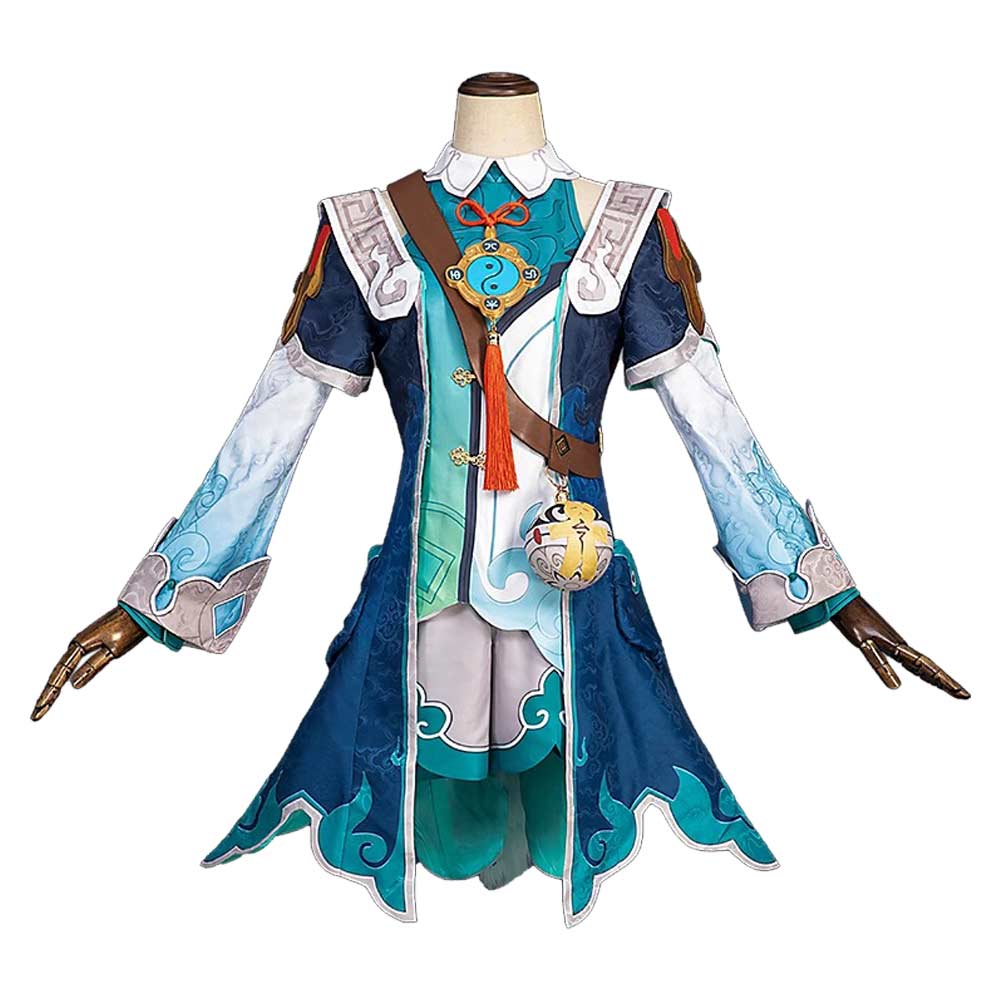 Game Honkai: Star Rail HuoHuo Women Green Suit Cosplay Costume Outfits Halloween Carnival Suit