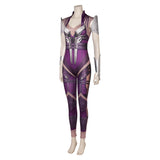 Game Mortal Kombat Sindel Women Purple Jumpsuit Cosplay Costume Outfits Halloween Carnival Suit