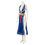 Game Street Frighter Chun Li Blue Cheongsam Chun Li Cosplay Costume Outfits Halloween Carnival Suit