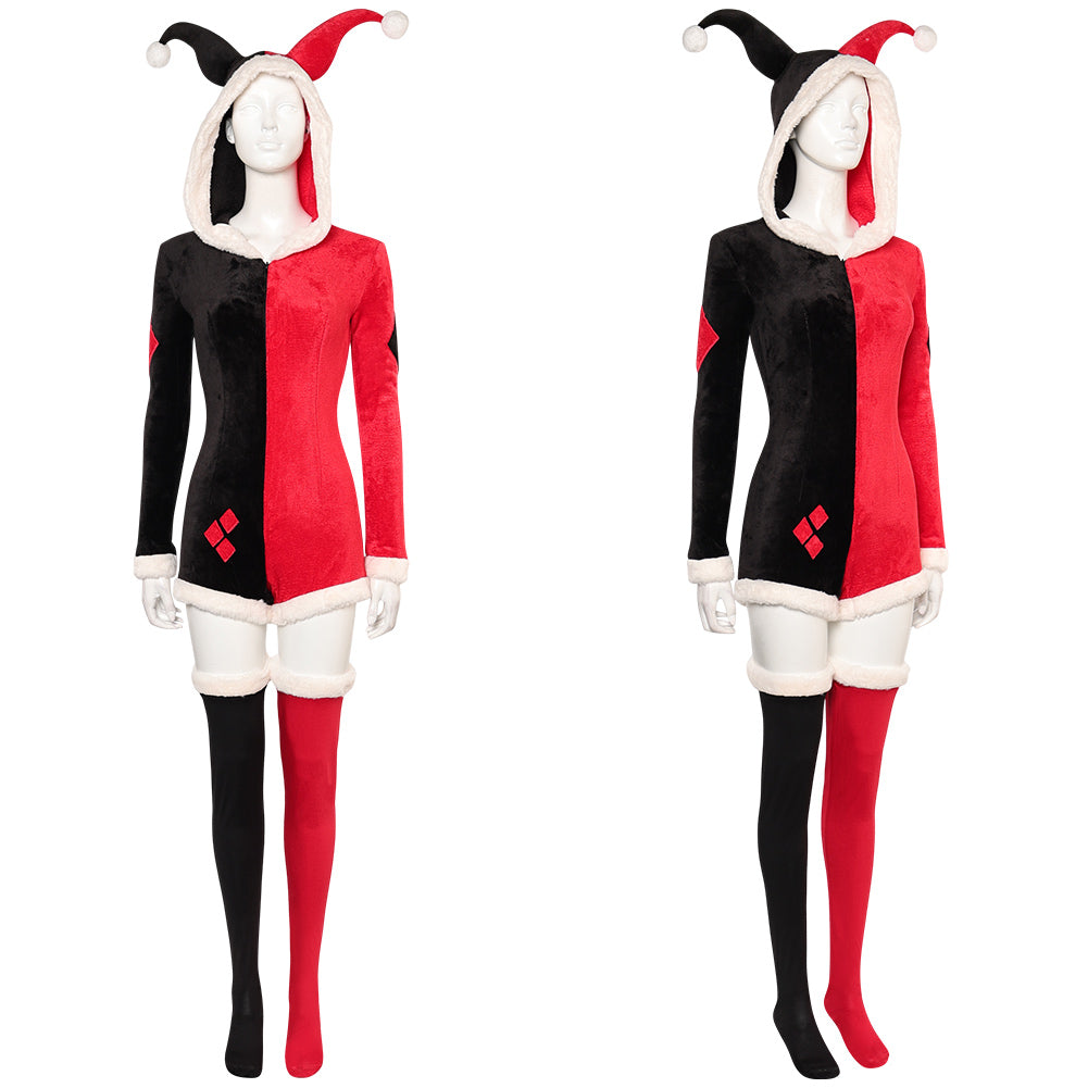 Harley Quinn Christmas Original Design Pajamas Dress Up Cosplay Costume Outfits Halloween Carnival Suit