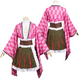 Kanroji Mitsuri Women Kimono Outfit Cosplay Costume Outfits Halloween Carnival Suit