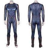 Movie Aquaman and the Lost Kingdom 2023 Arthur Curry Blue Jumpsuit Cosplay Costume Outfits Halloween Carnival Suit