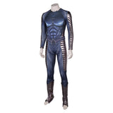 Movie Aquaman and the Lost Kingdom 2023 Arthur Curry Blue Jumpsuit Cosplay Costume Outfits Halloween Carnival Suit