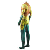 Movie Aquaman and the Lost Kingdom Arthur Curry Golden Jumpsuit Cosplay Costume Outfits Halloween Carnival Suit