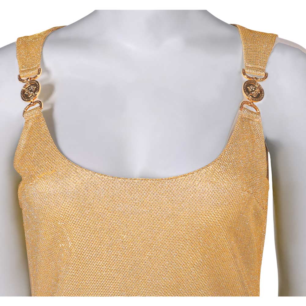 argylle movie gold dress Argylle 2024 Elly Conway Women Golden Dress Party Carnival Halloween Cosplay Costume