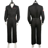 Movie Ghostbusters 2024 Lucky Domingo Black Jumpsuit Cosplay Costume Outfits Halloween Carnival Suit
