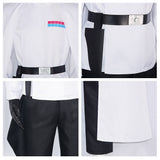 Movie Imperial Officer White Uniform Cosplay Costume Outfits Halloween Carnival Suit