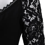 Movie Lisa Frankenstein Misty Women Black Lace Long-sleeved Dress Cosplay Costume Outfits Halloween Carnival Suit