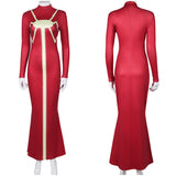 Movie Madame Web 2024 Women Red Dress Cosplay Costume Outfits Halloween Carnival Suit