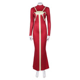 Movie Madame Web 2024 Women Red Dress Cosplay Costume Outfits Halloween Carnival Suit