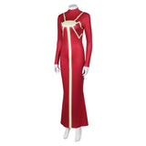 Movie Madame Web 2024 Women Red Dress Cosplay Costume Outfits Halloween Carnival Suit