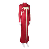 Movie Madame Web 2024 Women Red Dress Cosplay Costume Outfits Halloween Carnival Suit