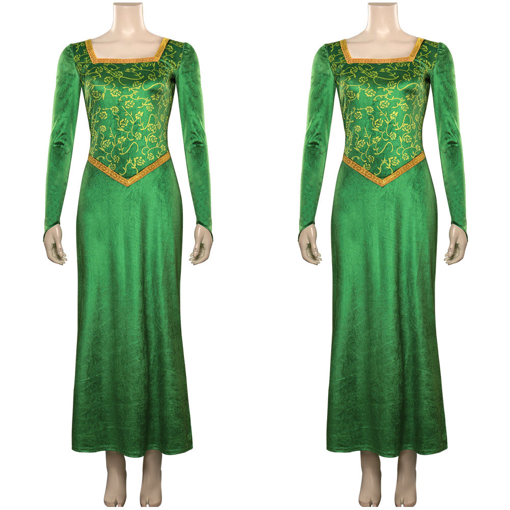 Movie Shrek Princess Fiona Women Green Dress Wig Set Cosplay Costume O TrendsinCosplay Movie Shrek Princess Fiona Women Green Dress Wig Set Cosplay Costume O TrendsinCosplay