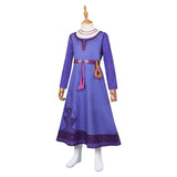 Movie Wish Asha Kids Chidren Purple Dress Cosplay Costume Outfits Halloween Carnival Suit