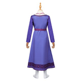 Movie Wish Asha Kids Chidren Purple Dress Cosplay Costume Outfits Halloween Carnival Suit