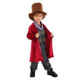 Movie Wonka 2023 Wonka Kids Children Outfit Cosplay Costume Outfits Halloween Carnival Suit