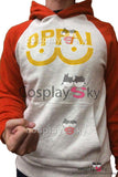 One Punch Man Hero Saitama Oppai Logo Hoodie Jacket Cosplay Costume