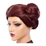 Princess Leia Kids Chidren Cosplay Wig Heat Resistant Synthetic Hair Halloween Carnival Prop