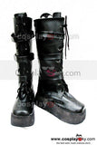 Punk buckle black heavy-bottomed boots Custom-Made