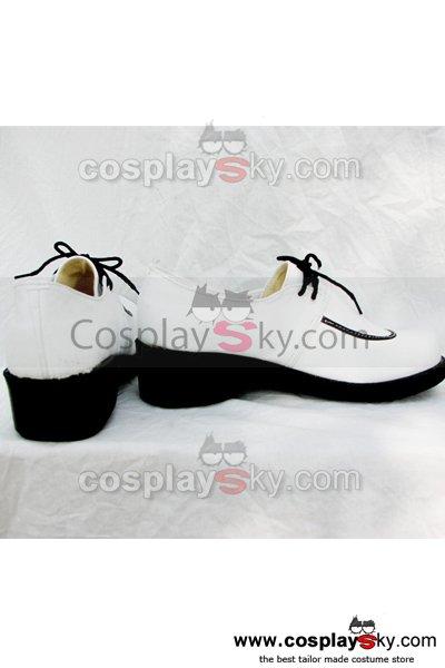 Rosario and Vampire White Cosplay Shoes Custom Made