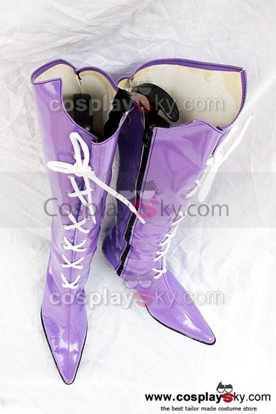 Sailor Moon Tomoe Hotaru Cosplay Boots Shoes Purple