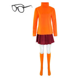 Scooby-Doo 2：Monsters Unleashed Velma Cosplay Costume Outfits Halloween Carnival Suit