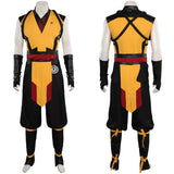 Mortal Kombat Scorpion Men Vest Pants Belt Outfits Cosplay Costume Halloween Carnival Party Suit