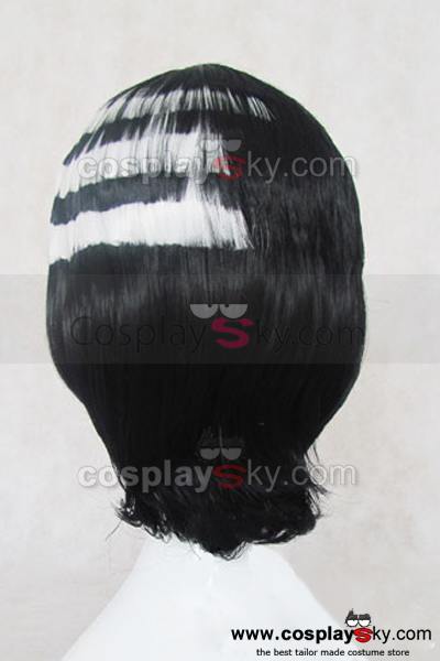 Soul Eater Death the Kid Stratified Black And White Cosplay Wig