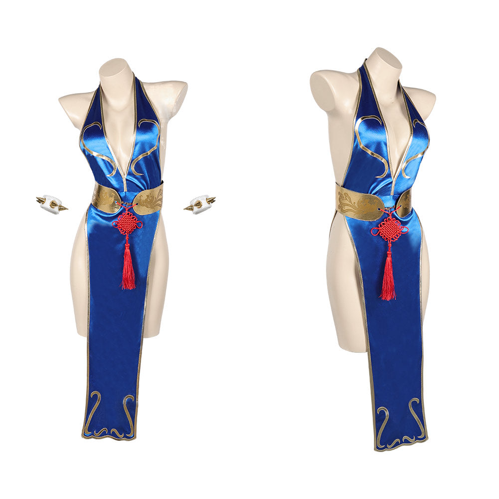 Street Fighter Chun Li Sexy Cheongsam Cosplay Costume Outfits Hallowee –  TrendsinCosplay