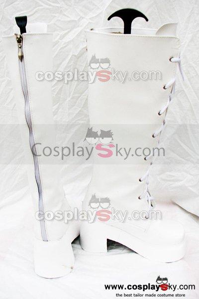 Sweet Classical White high-heeled Boots Custom Made