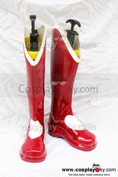 The King Of Fighters Athena Asamiya Cosplay Boots Red
