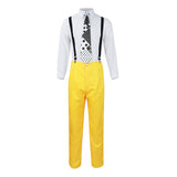 The Mask Jim Carrey Yellow Suit Cosplay Costume Men Uniform Outfits Halloween Carnival Suit