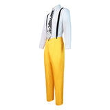 The Mask Jim Carrey Yellow Suit Cosplay Costume Men Uniform Outfits Halloween Carnival Suit