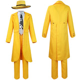 The Mask Jim Carrey Stanley Ipkiss Yellow Cosplay Costume Men Uniform Outfits Halloween Carnival Suit