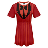 TV Hazbin Hotel Alastor Women Red Dress Cosplay Costume Outfits Halloween Carnival Suit