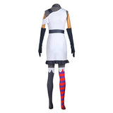 TV Hazbin Hotel Vaggie Women White Dress Cosplay Costume Outfits Halloween Carnival Suit