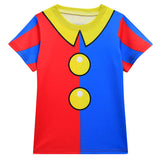 TV The Amazing Digital Circus Pomni Kids Children T-shirt Shorts With Mask Cosplay Costume Outfits Halloween Carnival Suit